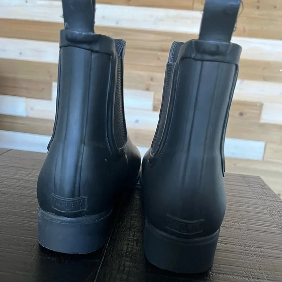 J Crew Rain Boots Black Size 7 - Picture 3 of 7